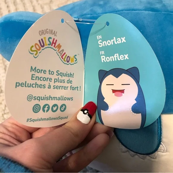 Pokémon Snorlax Squishmallows 10in plush toy NEW WITH TAGS - Picture 8 of 9